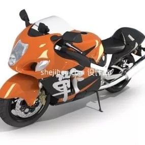 Racing Motorcycle V1 3d model