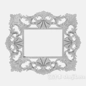 European Carved Photo Frame 3d model