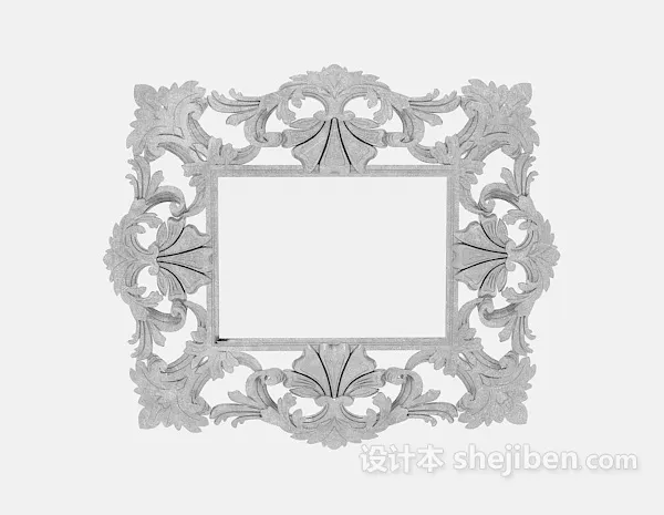 Rectangle Landscape Painting Frame On Wall 3d model