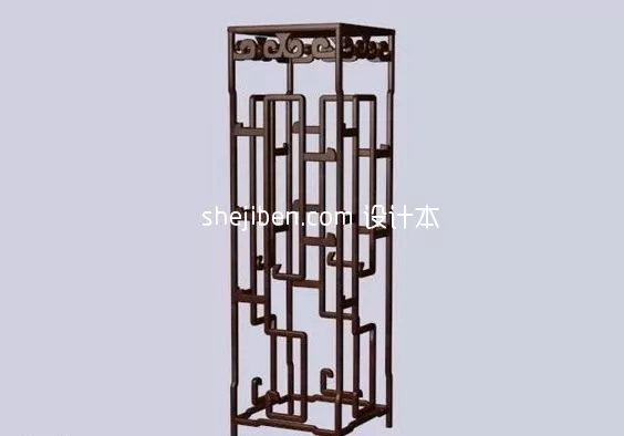 Office Rack Shelf, Antique Shelf 3d model
