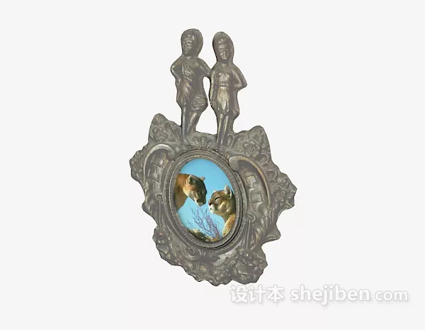 Module Window Chinese Frame 3d model