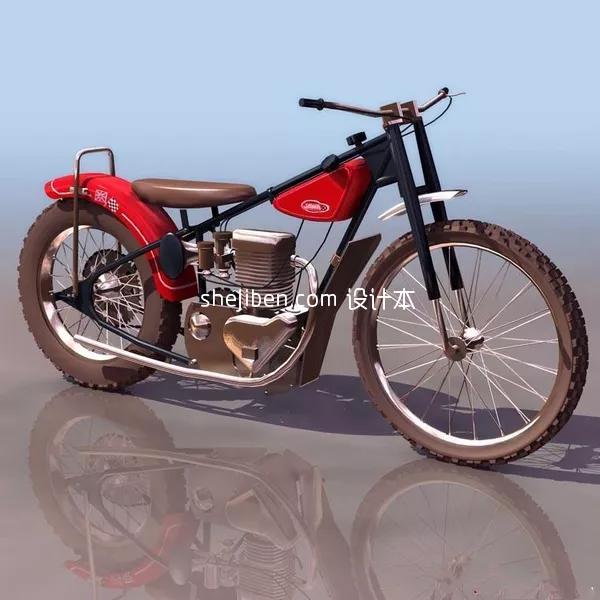 Vintage Motorcycle 19thcentury 3d model Vintage Motorcycle 19thcentury 3d model