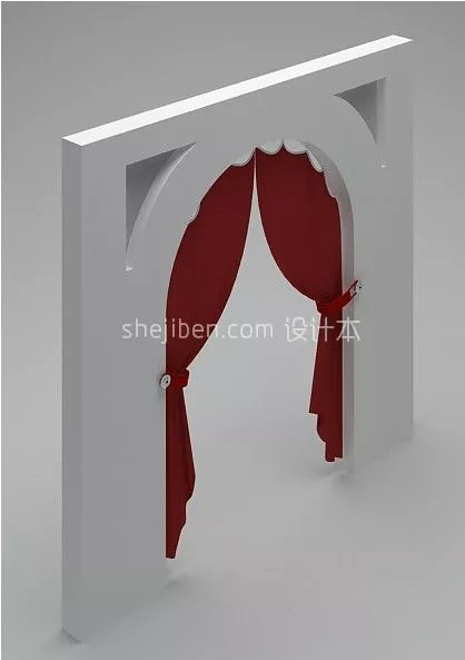 Curtain Modern Style 3d model