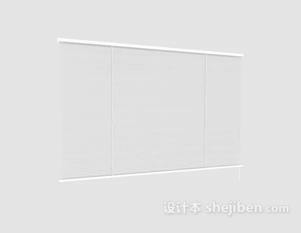 Roller Blind White 3d model Roller Blind White 3d model