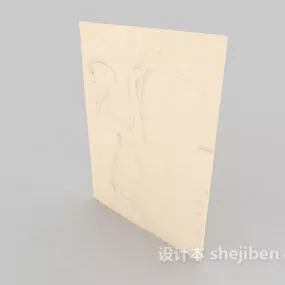 Wall Carved Sculpture Style 3d model