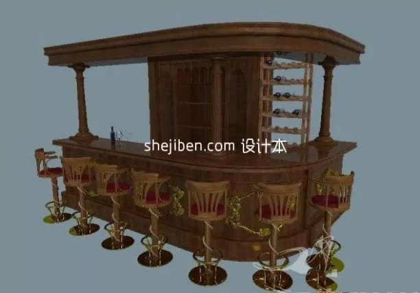 European Classic Bar 3d model European Classic Bar 3d model