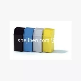 Plastic Trash Bin Set 3d model