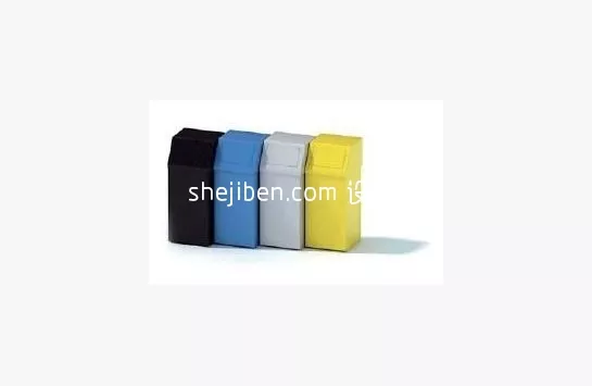 Plastic Trash Bin Set 3d model Plastic Trash Bin Set 3d model