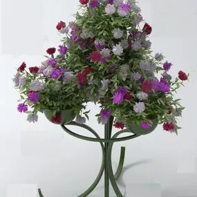 Flower Rack Iron Frame 3d model