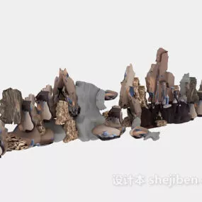 Fake Mountain Stone Decoration 3d model