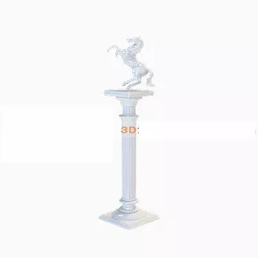 Rome Classic Bridge With Column 3d model