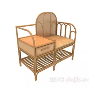 Outdoor Rattan Vine Chair 3d model
