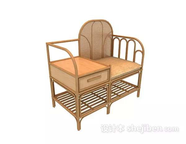 Foldable Chair Black Color 3d model