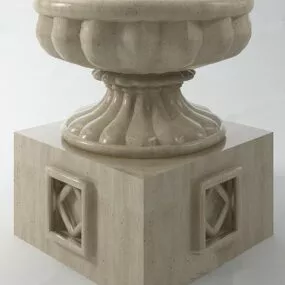 European Fountain V1 3d model