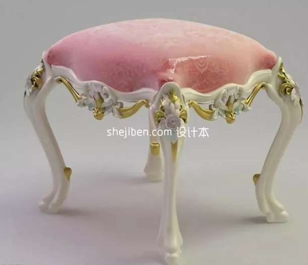Classroom Wood Chair 3d model