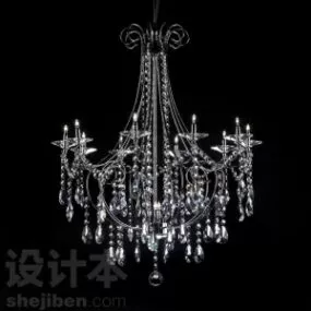 Luxury Living Room Crystal Chandelier 3d model