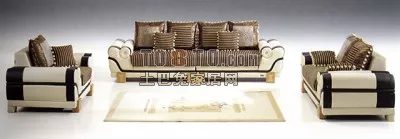 Curved Circle Sofa Sirius 3d model