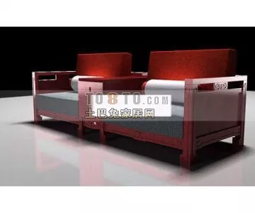 Double Sofa Armchair Chinese Style 3d model Double Sofa Armchair Chinese Style 3d model
