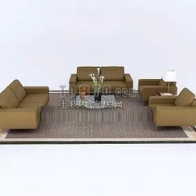 Modern Sofa Armchair Living Room Set 3d model