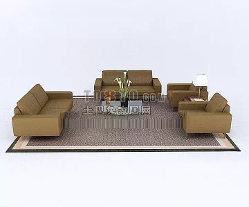 Coffee Table Rectangular Holes 3d model