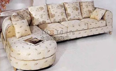 Fabric Sofa Wide Two Seaters 3d model