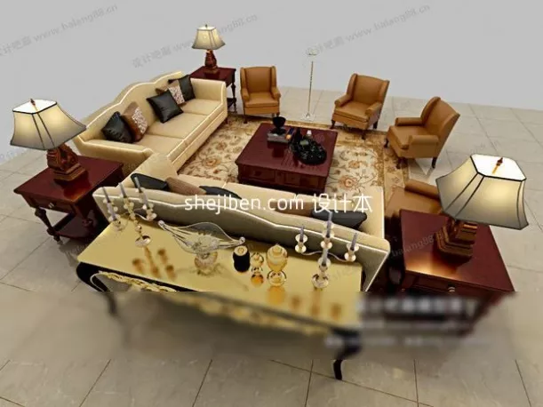 Wheels Desk Chair Office Furniture 3d model