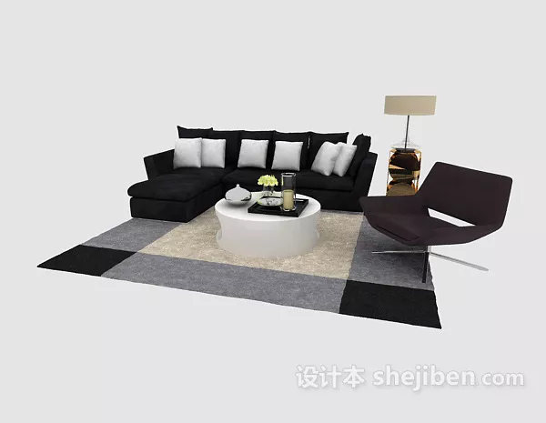Fur Carpet Rectangular Shape 3d model