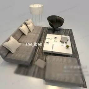 Sofa Coffee Table Living Room Set 3d model