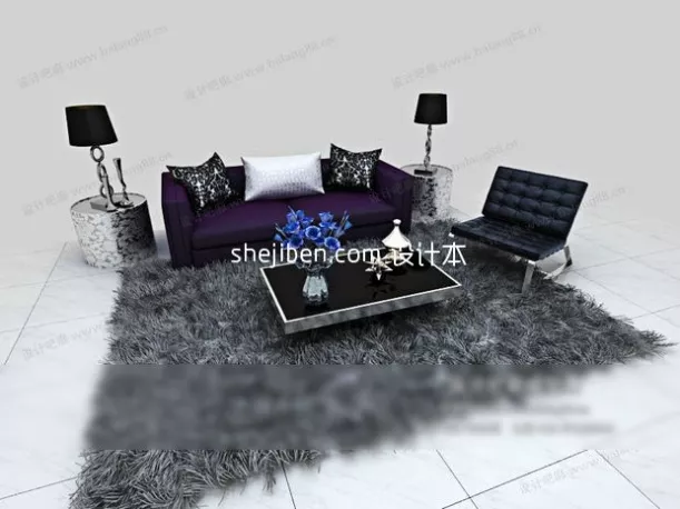 Round Stool Table With Under Shelf 3d model