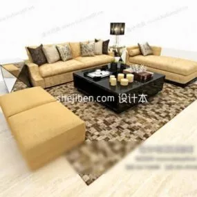 Modern Sectional Sofa Living Room Furniture 3d model