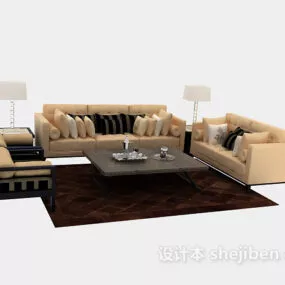 Modern Sofa Upholstered Living Room Furniture 3d model