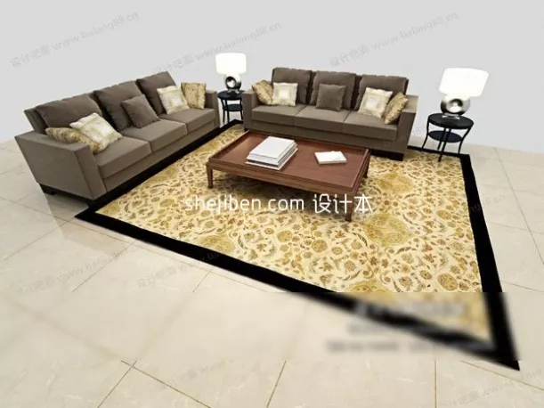 Elegant Corner Sofa Avanta 3d model