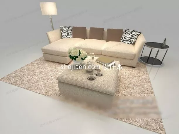 Drawing Table Wood Frame 3d model