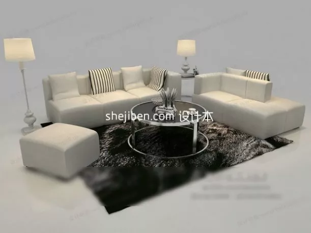 Sofa Monza Smooth Edge 3d model