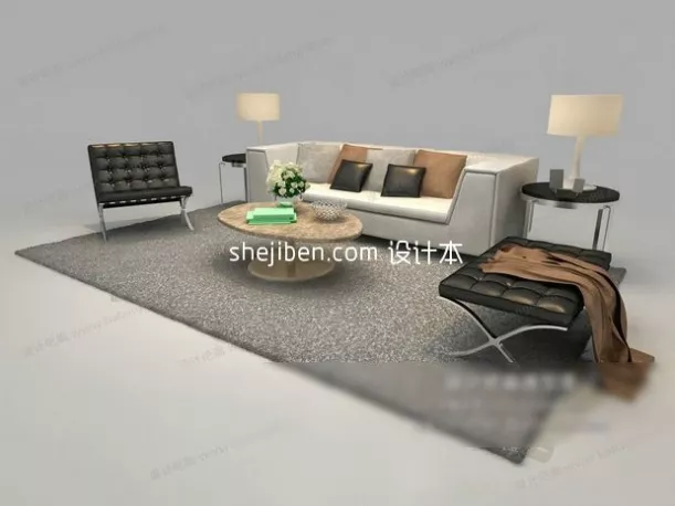 Kid Table With Decorative Shape 3d model