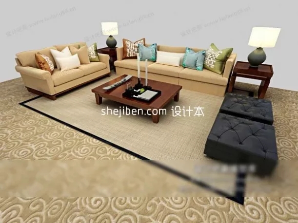 Sofa Flower Module Shape 3d model
