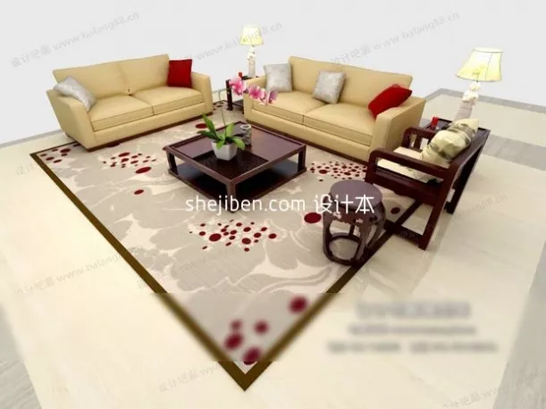 Curved Circle Sofa Sirius 3d model