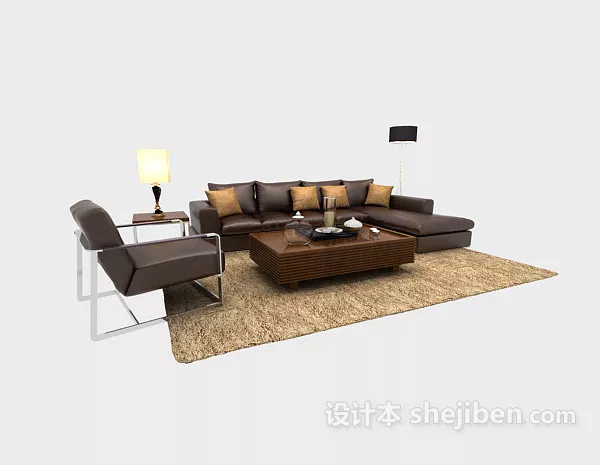 Bench Seat Sofa Fabric Material 3d model