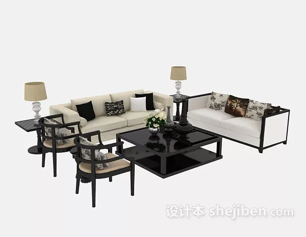 Sofa Gentry Two Seats 3d model
