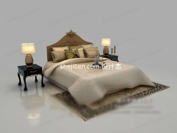 Bunkbed With Stair 3d model