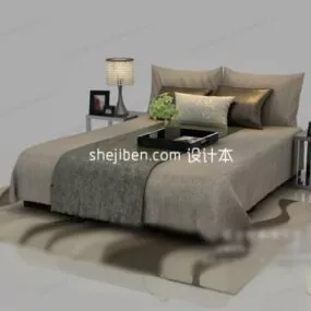 Double Bed Set 3d model