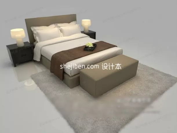 Simple Platform Flat Bed 3d model