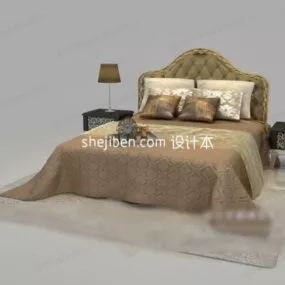 Double Bed Camel Back 3d model