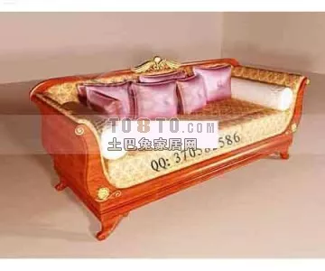 Sofa Low Back Low Arm 3d model
