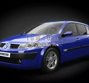 Vehicle Sedan Car Blue Painted 3d model