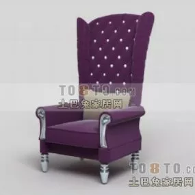 Single Sofa Armchair High Back 3d model