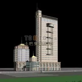 Complex Tower Building 3d model