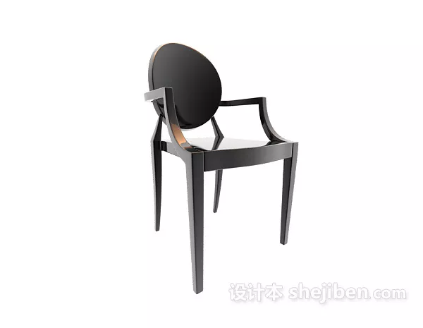 Dining Chair Simple Style 3d model