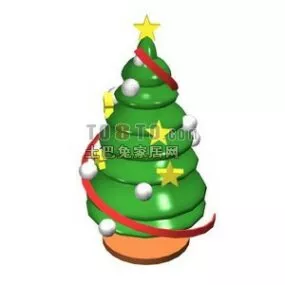 Christmas Tree Cartoon Style 3d model