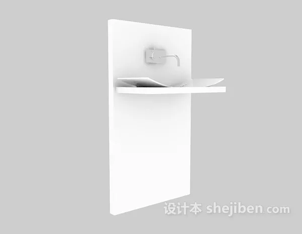 Washbasin Sanitary With Under Covered 3d model